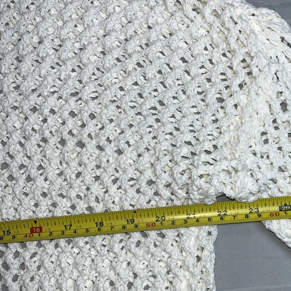 Nicole Miller Artelier Crochet Swimsuit Cover-Up Sexy Sweater Dress White‎ Large - Picture 9 of 14